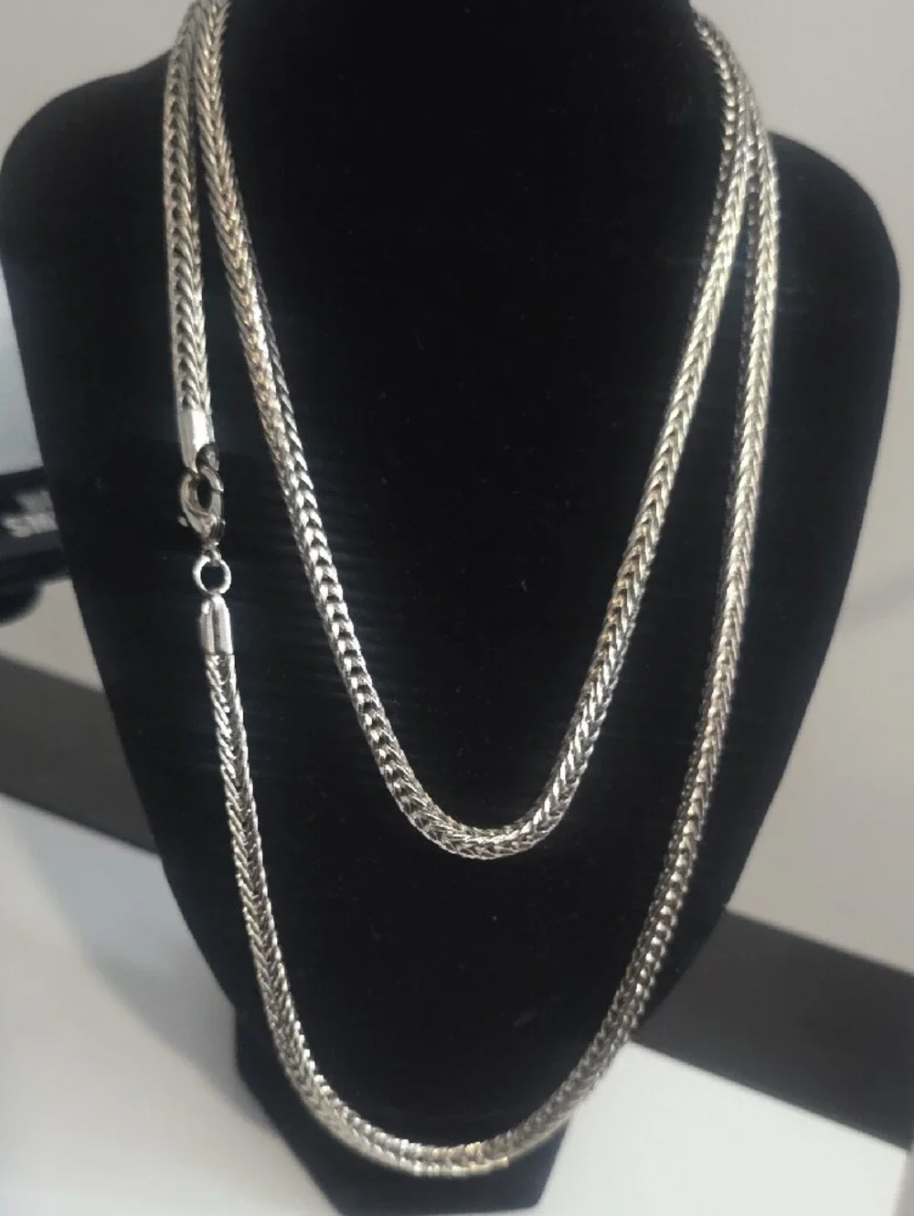 New 36inch White Gold Filled Franco Chain Necklace 4.0mm